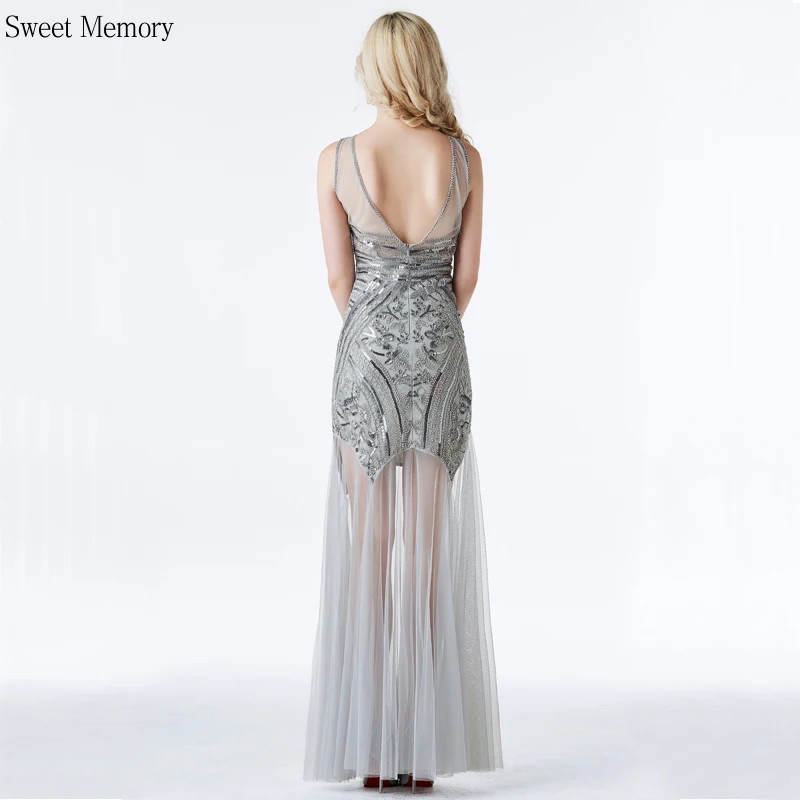 

Sweet Memory Long Vestidos 2021 Sliver Gold Black Sequin Sexy Evening Dresses Women Party Dress Floor Length Clubbing Robes