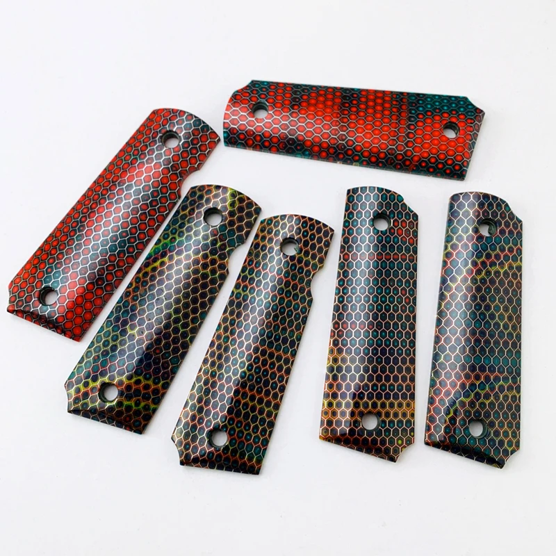 2 шт. 1911 грипсов C Tek с сотовым рисунком резиновые ручки патч пользовательские