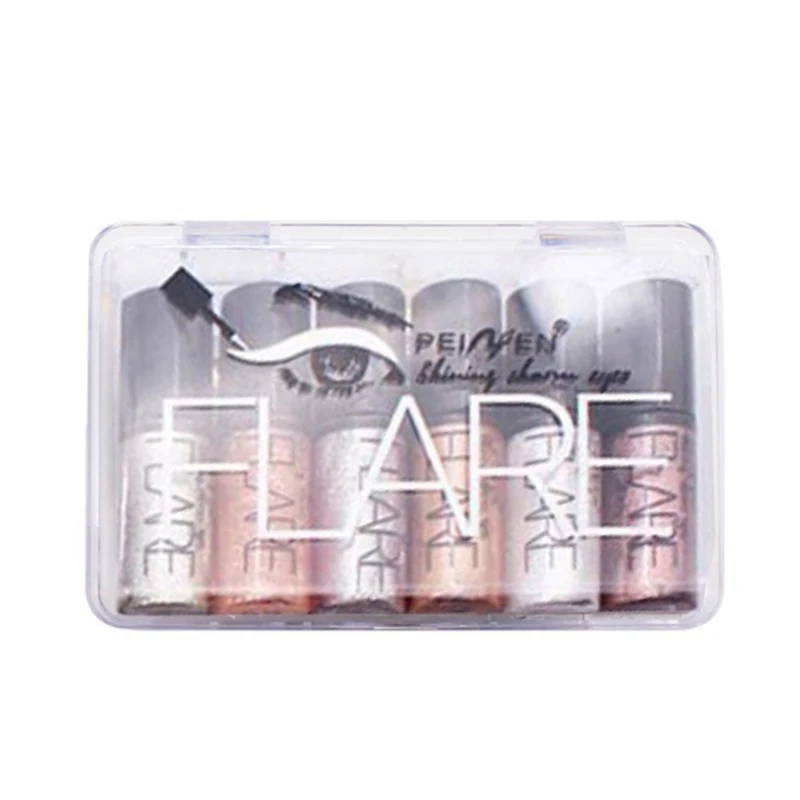 6 цветов набор жидких теней для век с металлическим блеском мерцающие красивые