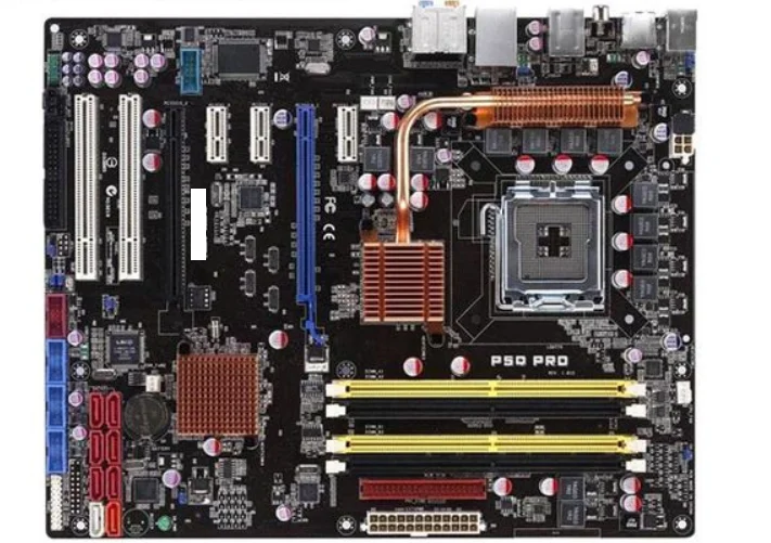 

P5Q Pro оригинальная материнская плата ПК DDR2 LGA 775 USB2.0 16 ГБ SATA II P45 б/у настольная материнская плата