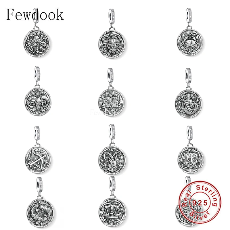 Подходят оригинальный браслет 925 пробы серебро 12 созвездий для малышей с принтом