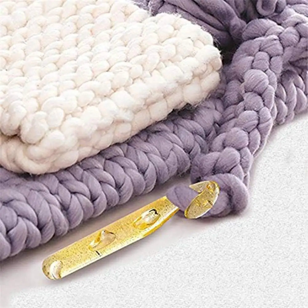 

4 pcs Crochet Hooks Large Sizes Plastic Crochet Needles Set Kit DIY Yarn Weave Tool for Knitting Blanket, Shawl, Carpet, Sweater