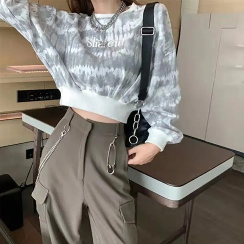 

Short vests women ins tide spring and autumn 2021 new Joker Korean style loose coat tie dye wind