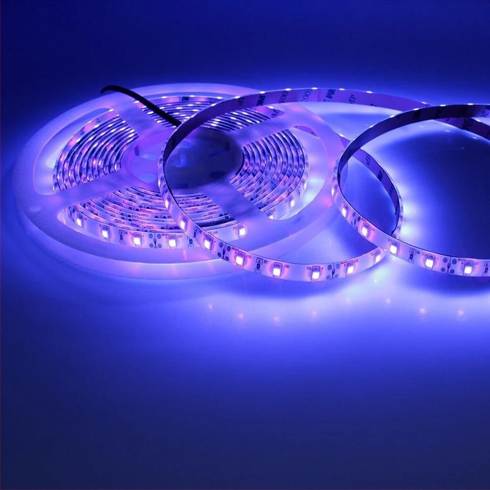 UV LED Strip Light 12V 1M 2M 3M 4M 5M Waterproof Ultraviolet LED Diode Ribbon SMD 2835 Purple Flexible Tape for DJ Fluorescence