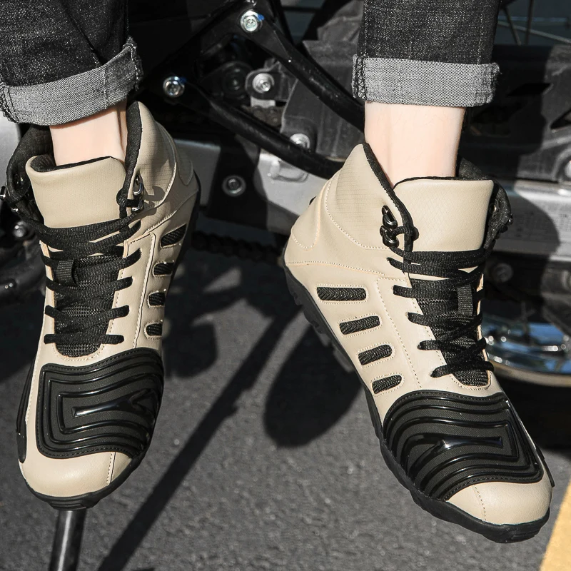 

Fashion motorcycle boots Protection Feet Gear Motorbike Casual botas hombre Breathable motocross boots Riding Shoes