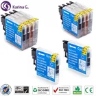 10x Совместимый картридж для принтера Brother LC 985 LC975 LC67 LC1100 LC980 XL, чернильный картридж для принтера Brother DCP 185C 195C 9805C