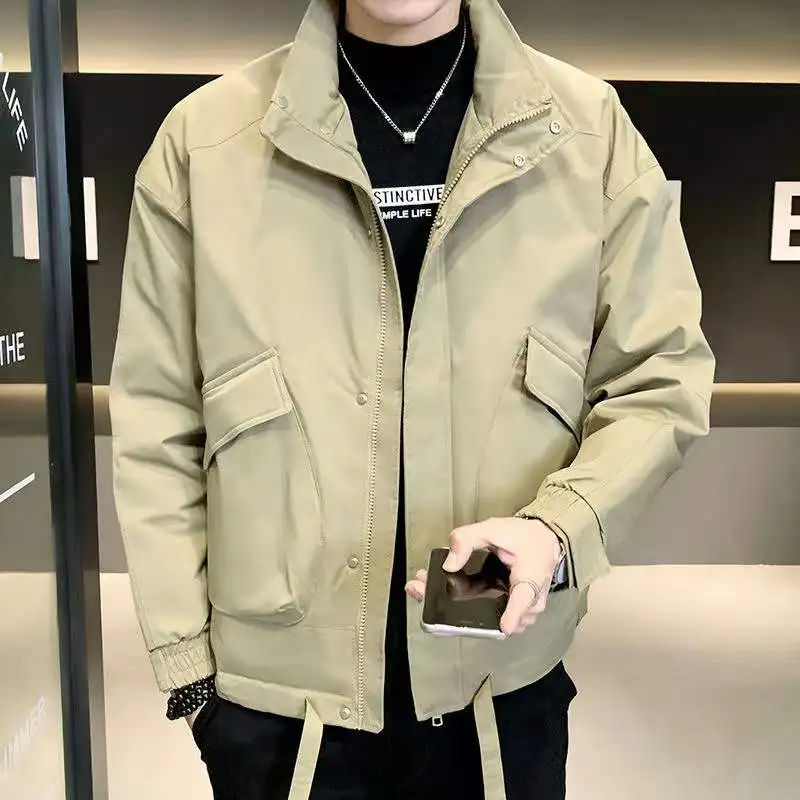 Men's Down Jacket Winter New Men's Jacket Stand Collar Casual Men's Fashion Handsome Fashion Loose Thick Men's Winter Clothes
