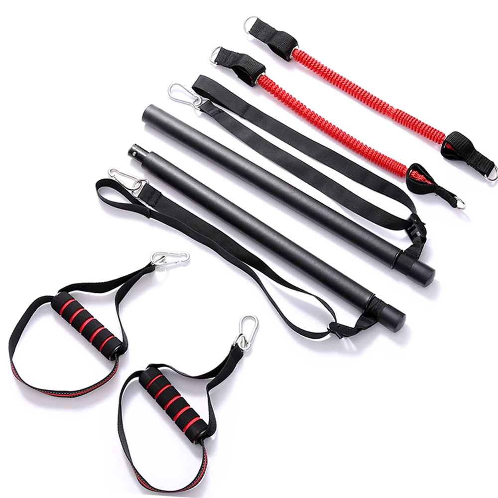 FDBRO штанга для натяжения мышц с эспандерами резиновые петли тренировочная тела