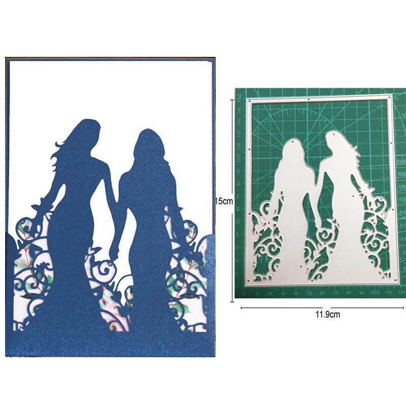 Новинка 2021 металлические штампы для пар пикантные с кошками девочек