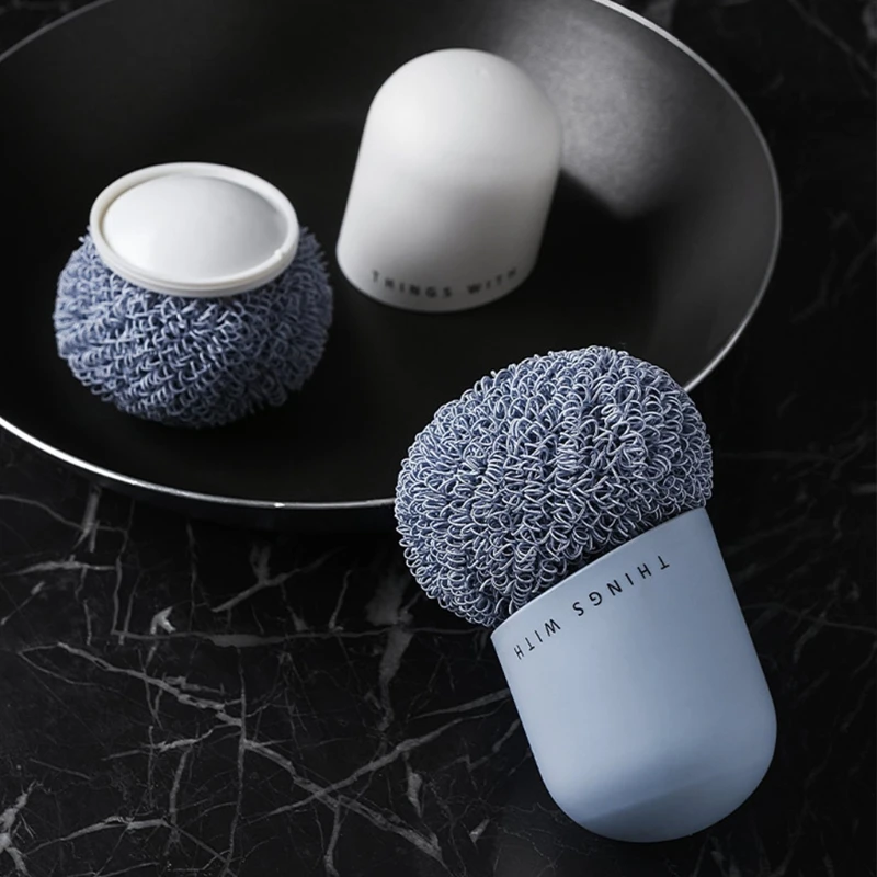 Горшок кисточка для ладони кухонная сковорода съемный чистящий шар короткая