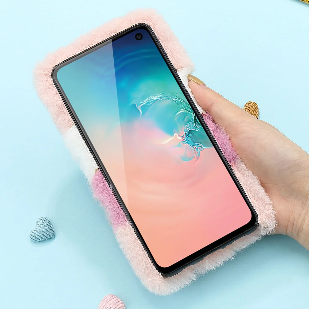 LAPOPNUT мороженое искусственный мех силиконовый чехол теплый зимний для Samsung Galaxy S20