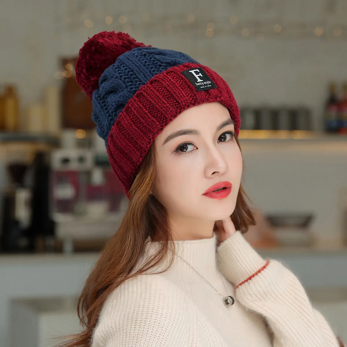 PTAH 2021 Новые зимние шапки для женщин Бини Вязаные однотонные крутые шляпы Девочки Осенние женские бини Теплый боне Кэжуал Шапка Оптовая продажа.