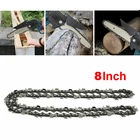 Цепи для цепной пилы, 14, 8 дюймов, из прочной стали, полузубило, 48 звеньев, замена режущего элемента, запчасти для электрической пилы