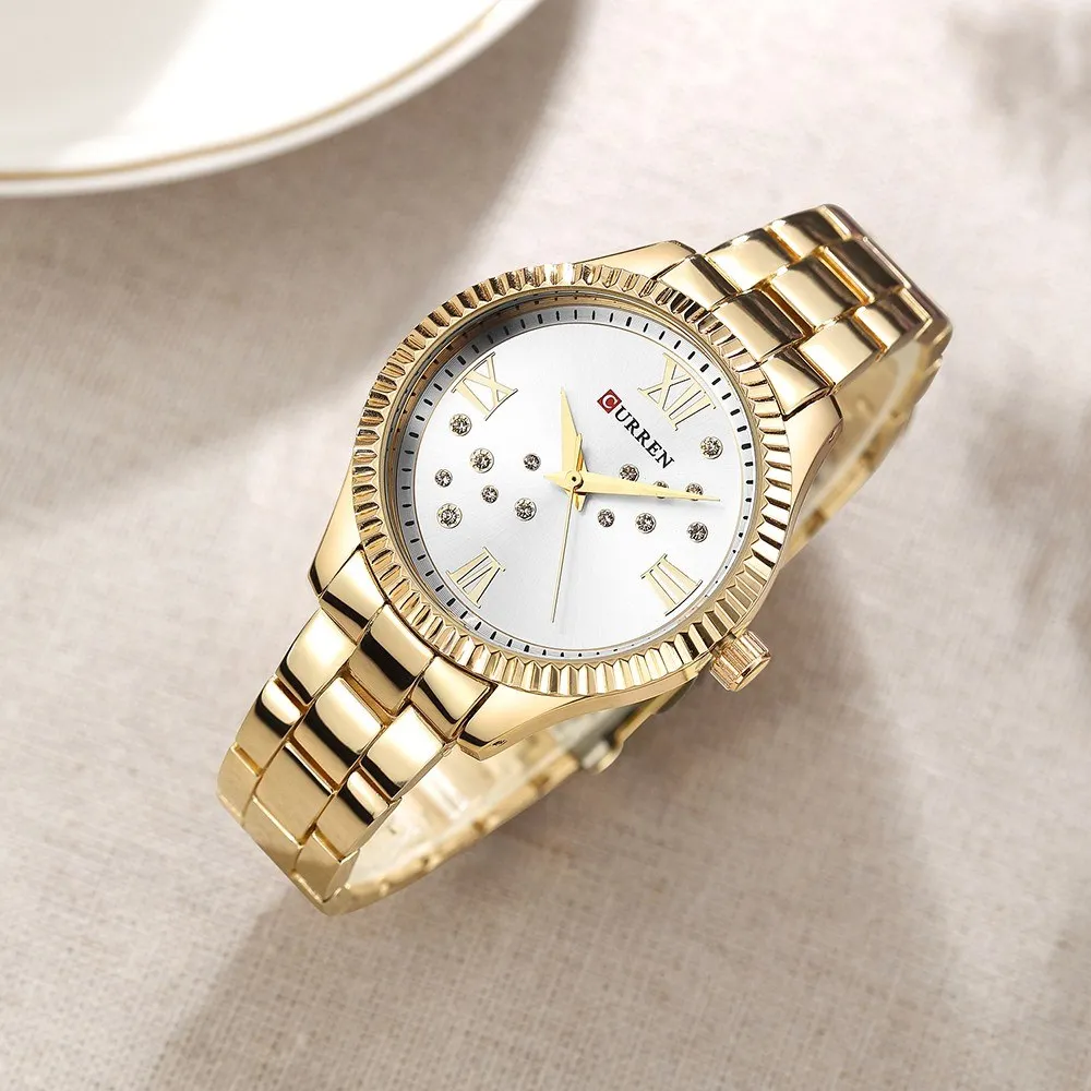 

Women Watch Quartz Movement Crystal Wrist Watch Simple Causal Gift for Women