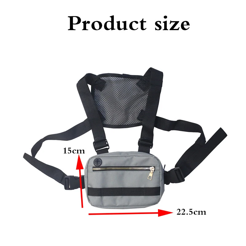 

New Chest Bag For Men Tactical Vest Bag Casual Function Chest Rig Bags Streetwear For Boy Waist Pack Male Kanye 072002