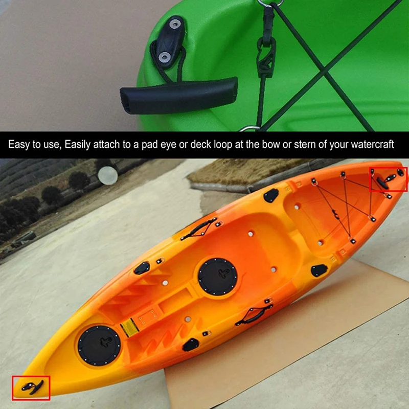 

2 Pcs Kayak Carry Handle Pull Handle T-Handle + 2 Pcs Kayak Pad Eyes