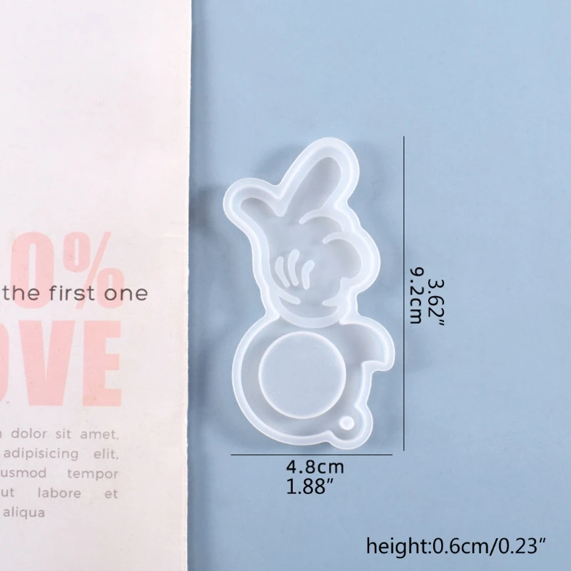 

13MC DIY Crafts Decorations Crystal Epoxy Resin Mold Keychain Pendant Silicone Mould