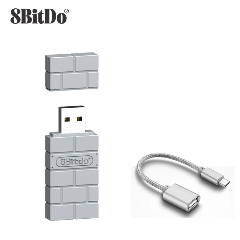 Receptor para Nintendo Usb sem Fio Controlador para Ps5 Bluetooth Adaptador Switch Klassische Konsole Ps1 Mini Ps4 Alça 8bitdo
