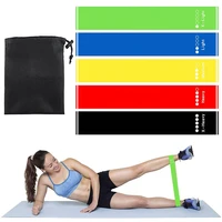 yoga bands home gym exercise fitness equipment pilates training 5pcsset resistance bands with 5 different resistance levels