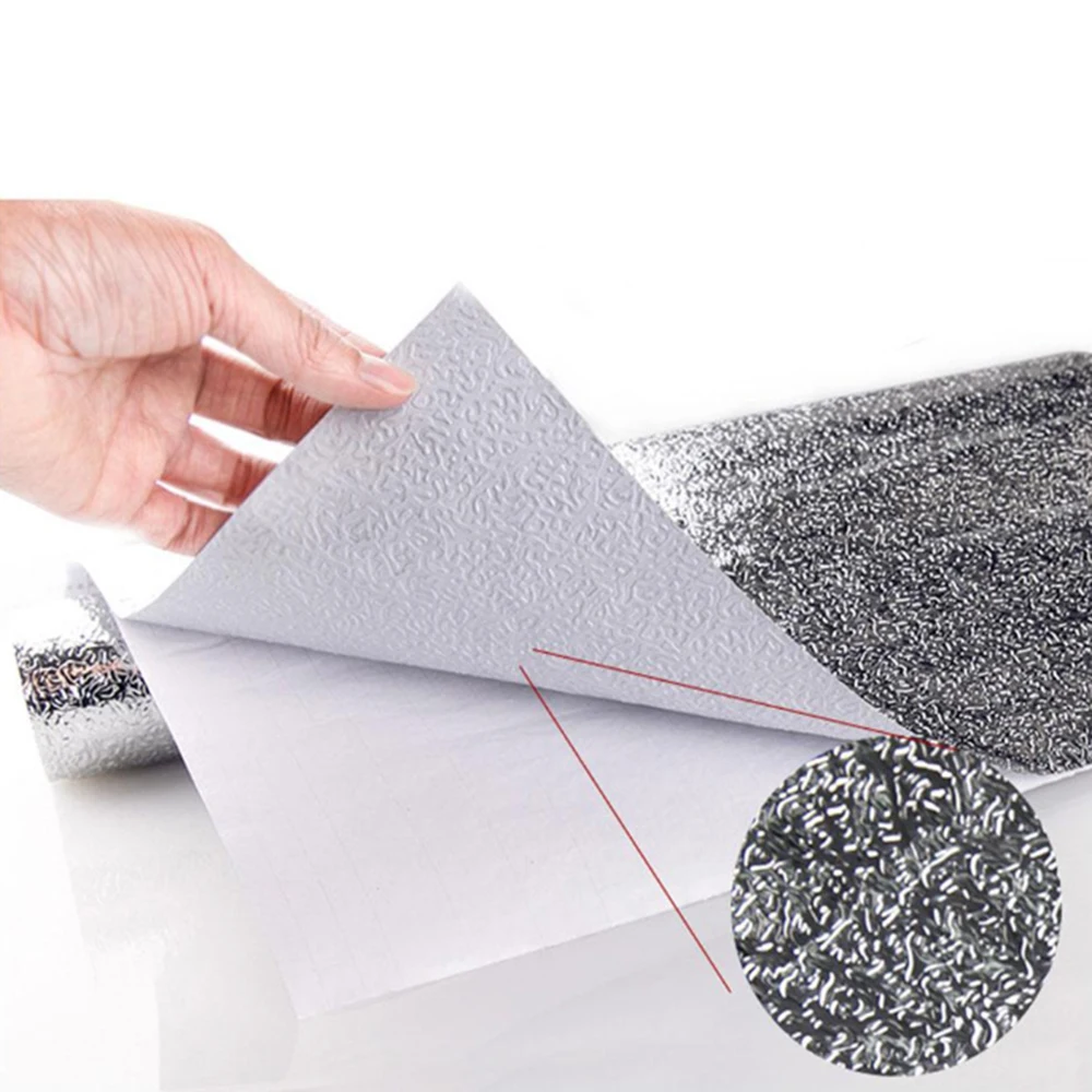 Кухонная алюминиевая фольга наклейка для плиты маслостойкая водостойкая шкафа