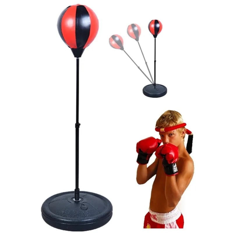 

Adjustable Vertical Boxing Ball Kids Punching Ball With Boxing Gloves Punching Bag With Stand Boxing Bag Set For 3-8 Years Old