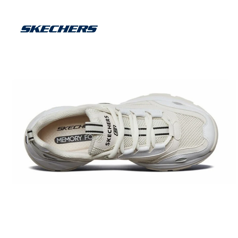 Женские кожаные кроссовки на массивной платформе Skechers удобные повседневные