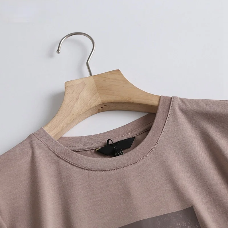 

Spring High Quality Tees Ladies Casual Tee Shirt Street Wear Top 2021 Summer Women Print Vintage Cotton T Shirt