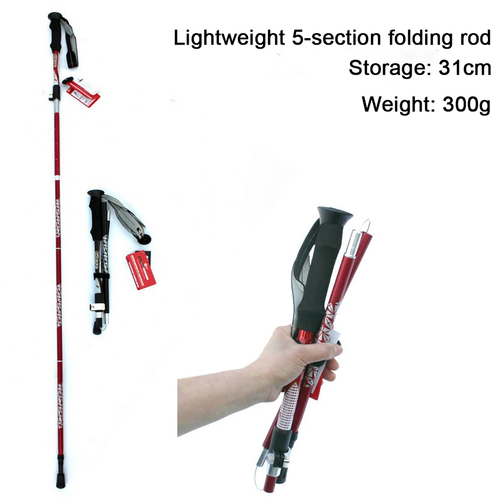 

7075 Aluminum Trekking Poles Folding Hiking Stick Collapsible Hiking Poles Trekking Stick Walking Poles Nordic Walking Sticks
