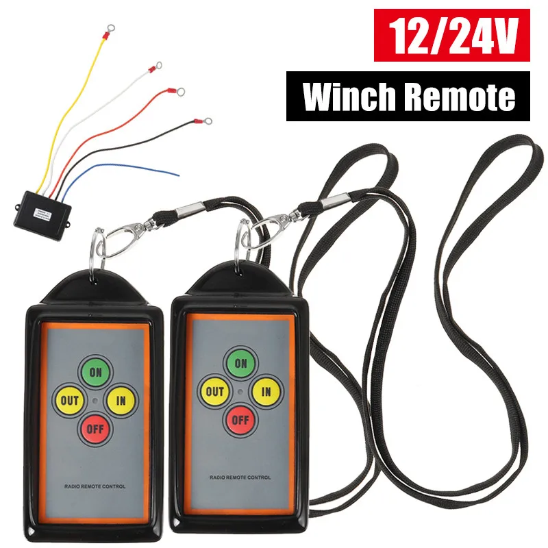 

1Set 12-24V Winch In Out Wireless Remote Control Swtich For Truck/Jeep SUV ATV Warn Receiver Module and RF Transmitter