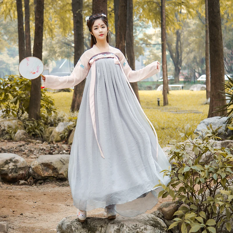 Китайская праздничная одежда Hanfu черного/красного цвета костюм для народных