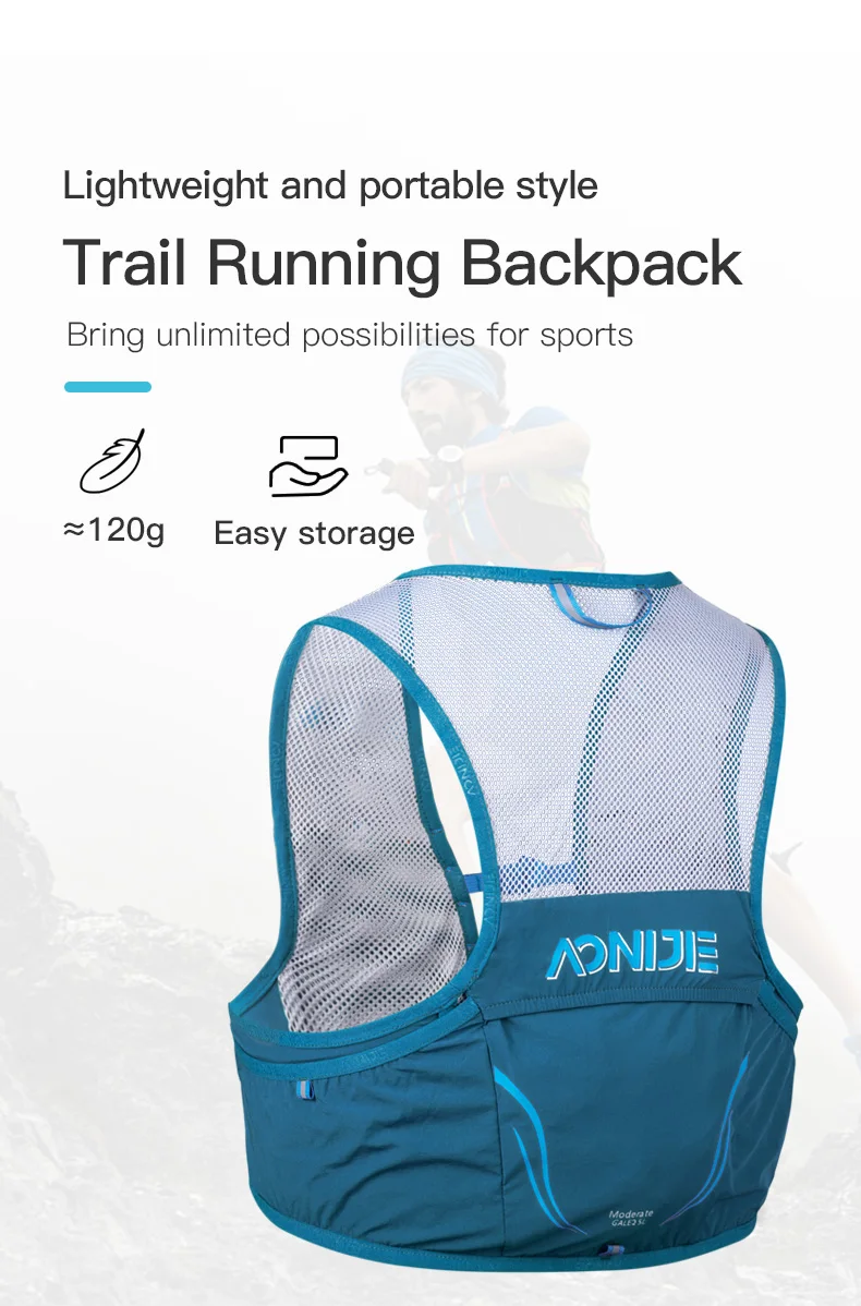 2PCS 0.95%AONIJIE C932S 2.5L Portable Hydration Pack Running Backpack Bag Vest Harness For Hiking Camping Marathon Race Climbing