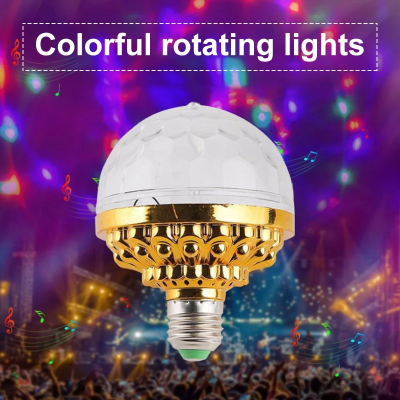 

RGB Disco Light Effect LED Stage Laser Projector Light Colorful Rotating Crystal Globe Lamp Wedding Birthday Party DJ Lamp