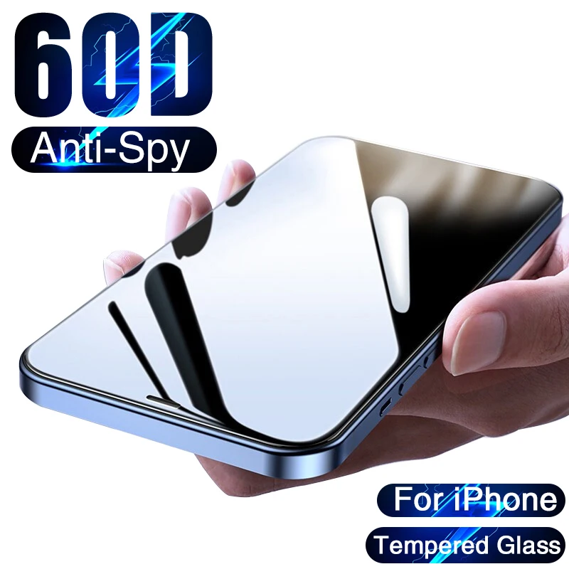 

Full Cover Privacy Protective Glass For IPhone 12 11 13 Pro Max Mini Anti Spy Glass Screen Protector On iPhone XR XS 7 8 Plus SE