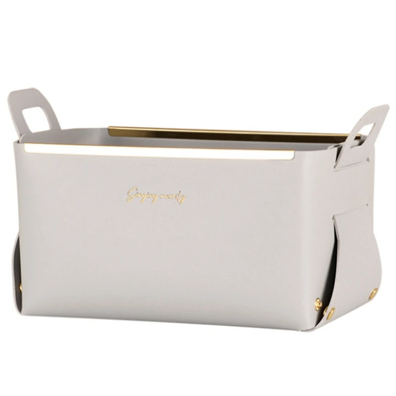 Кожаный маленький корзина ящик для хранения прочная корзины с ручками подарок