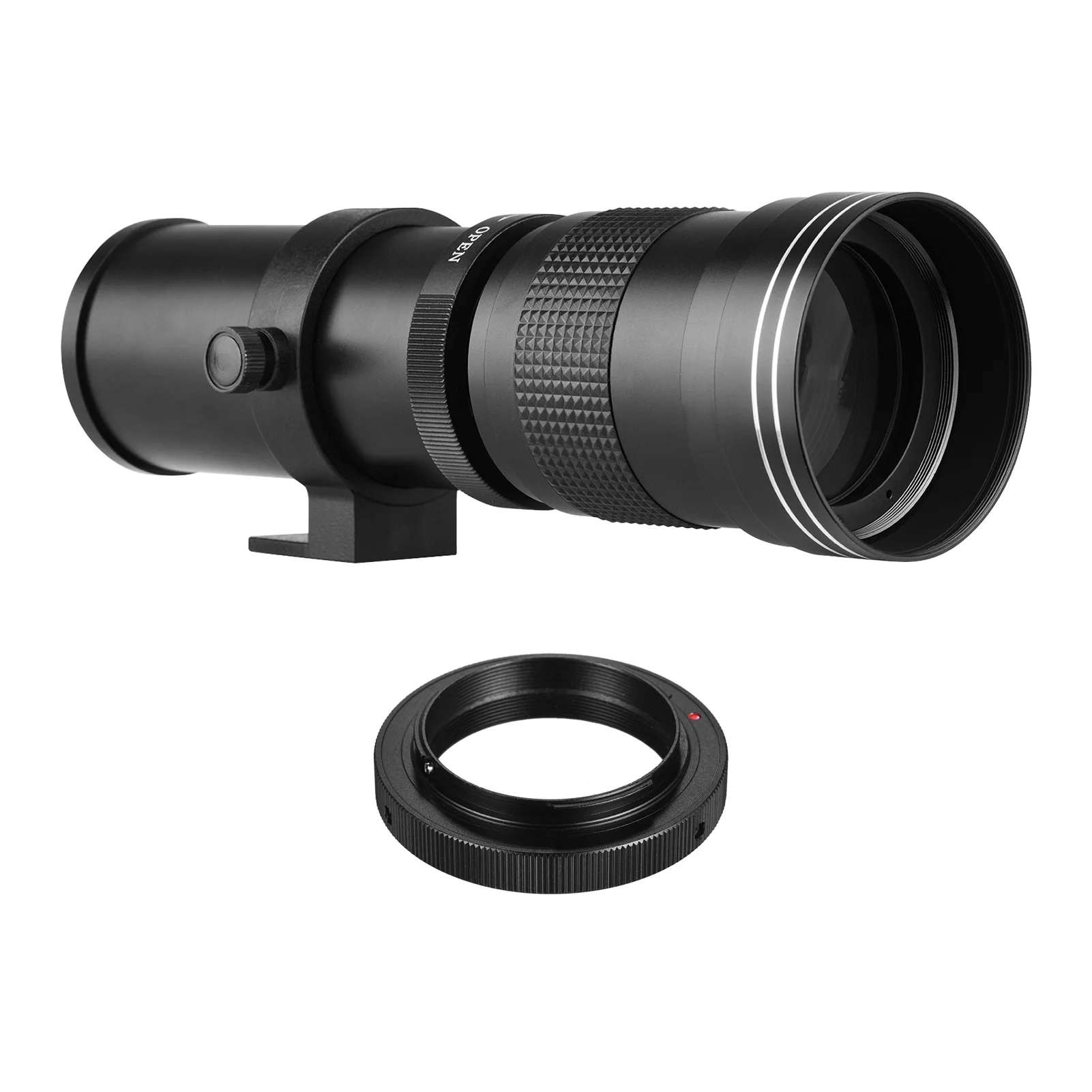 

Camera MF Super Telephoto Zoom Lens T2 Mount with AI-mount Adapter Ring 1/4 Thread Replacement for Nikon AI-mount D50 Cameras