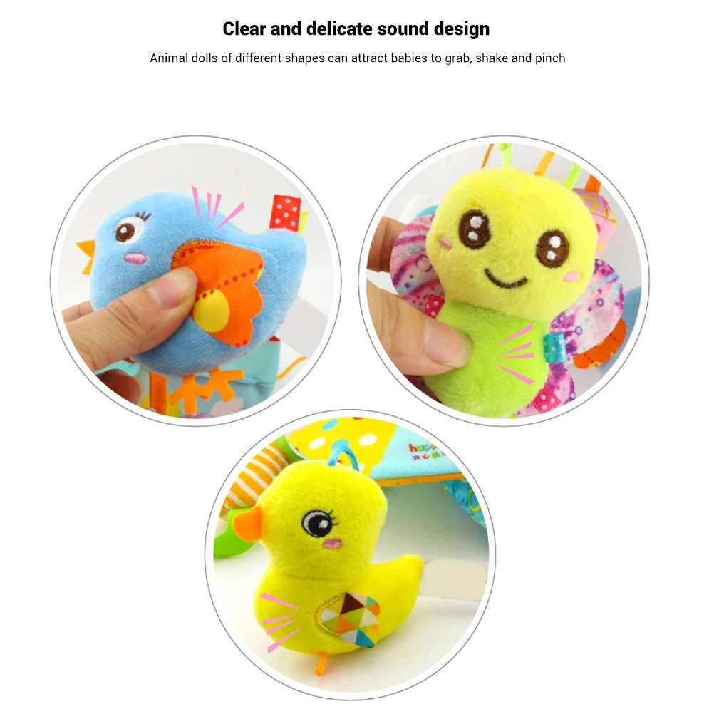 Детская погремушка для кровати с мультяшным животным вращающаяся детской