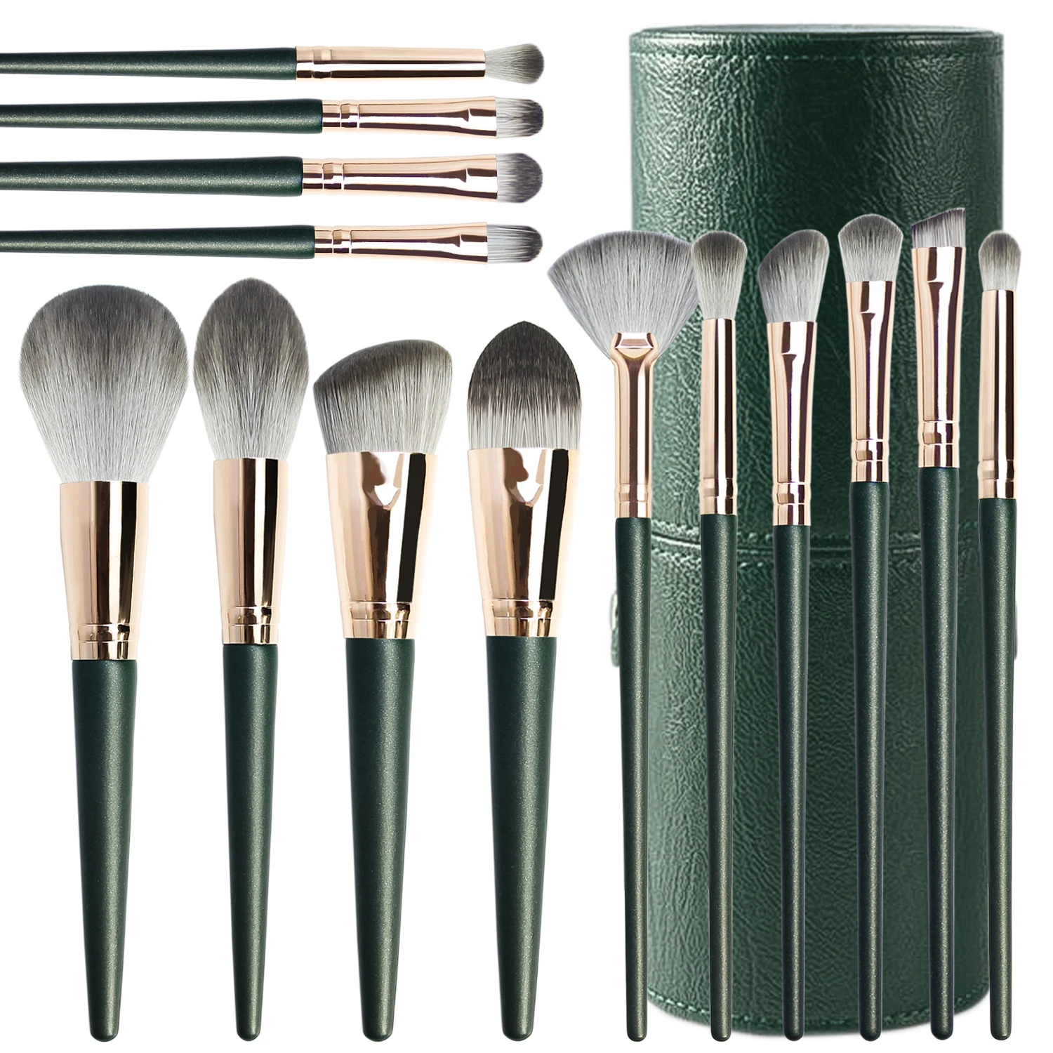 Professional 14 pcs makeup brushes set for cosmetic foundation powder blush eyeshadow kabuki blending makeup brush beauty tool