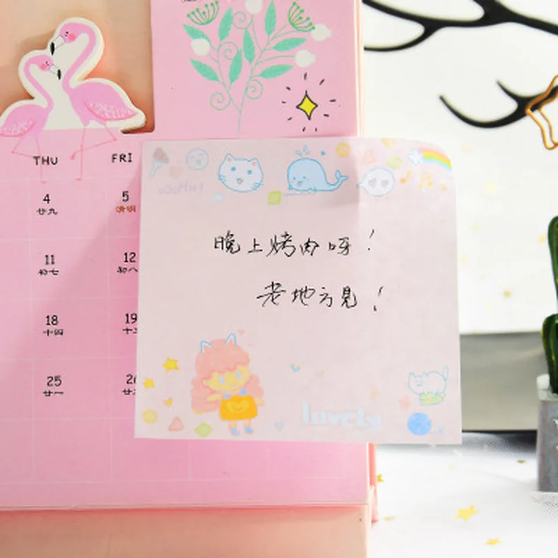 Девушка листы памятки Kawaii канцелярских стильная футболка с изображением