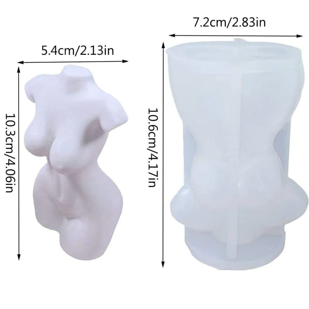 

3D Body Candle Mold Silicone Wax Mould Male And Female Design Art Fragrance Candle Making Soap Chocolate Cake Decorating