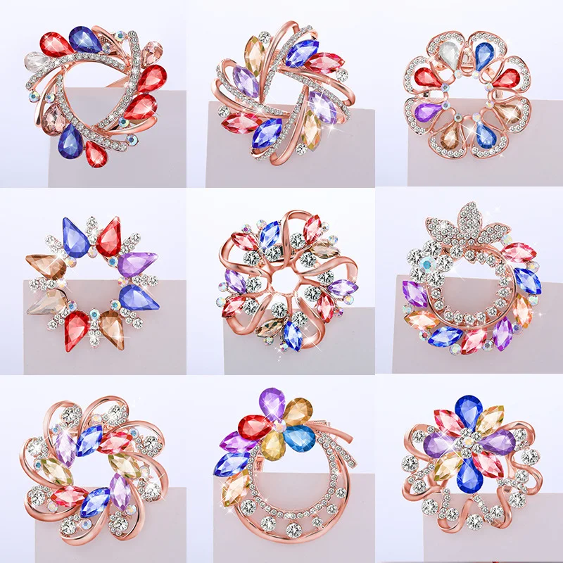 Женская Брошь в виде оленя пчелы стразы модные золотой шарф пряжка ювелирное