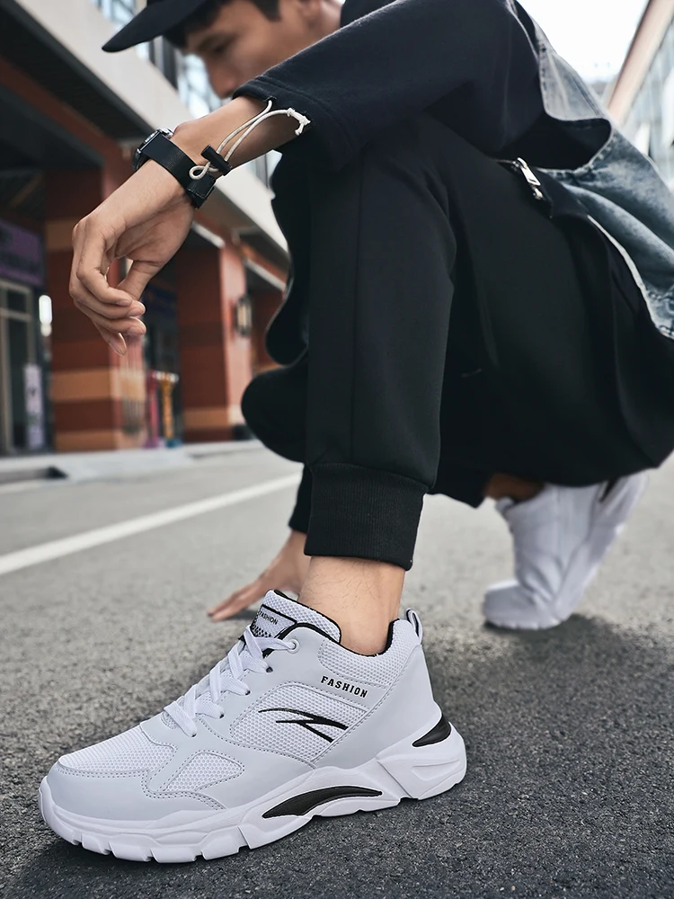 

Casual Shoes Men Breathable Retro Couple Sneakers Chunky Dad Shoes Luminous Fashion Men Sneakers Large Size Male Walking Trainer