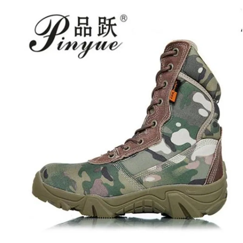 

Уличные осенне-зимние водонепроницаемые армейские мужские ботинки по щиколотку, Тактические Военные боевые высокие ботинки, спортивная об...