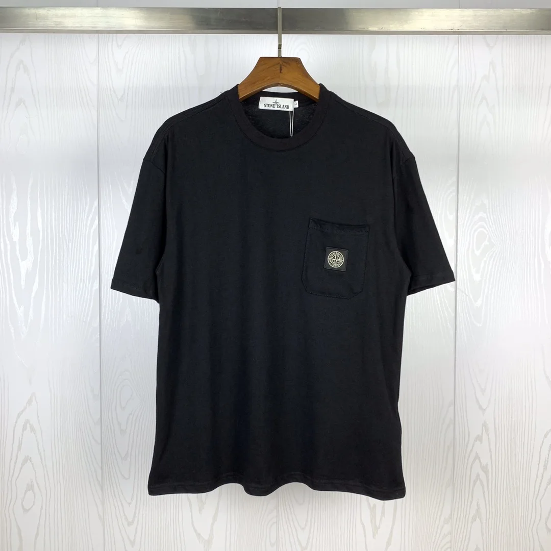 

Summer Fashion Brand Classic Rainbow Pocket Men's and Women's Short-Sleeved T-shirt men clothing graphic t shirts