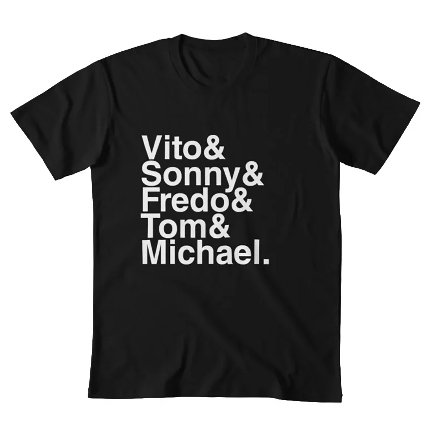 Футболка с надписью Vito &amp Sonny Fredo Tom Michael (The Godfather) godfather corleone crime Майкл Вито Дон мафия