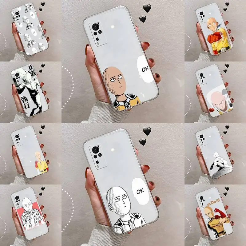 

Anime One Punch Man Phone Case Transparent For VIVO S 9 7 6 IQOO NEO 7 5 3 Z3 Z1 X E pro Soft TPU Clear Mobile bags