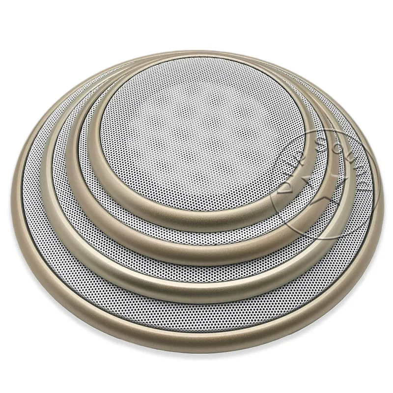 Сетчатая Крышка для автомобильного динамика декоративная круглая металлическая