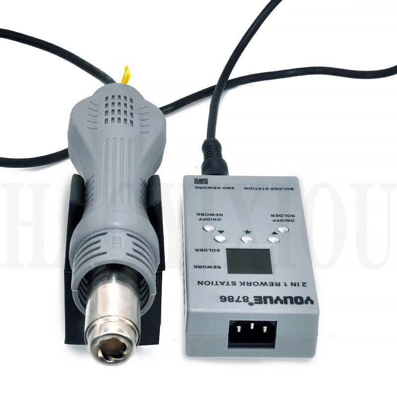 Новинка YOUYUE 8786 110 В 220 2 в 1 портативный пистолет Горячего Воздуха BGA