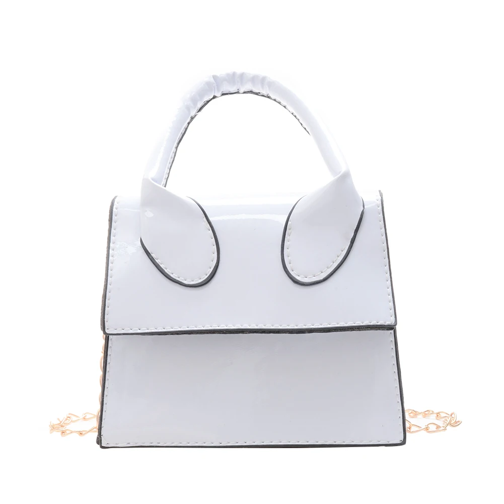 

Women Chain Handbag PU Leather Ladies Casual Candy Color Shoulder Bag Female Travel Sling Purses Girl Messenger Pouch