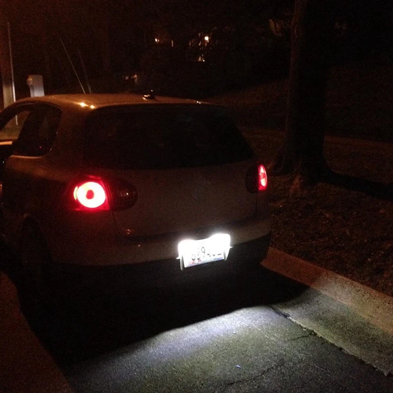 

2Pcs 12V Led Number License Plate Light Lamps For Golf 4 5 6 7 Car License Plate Lights Exterior Accessories