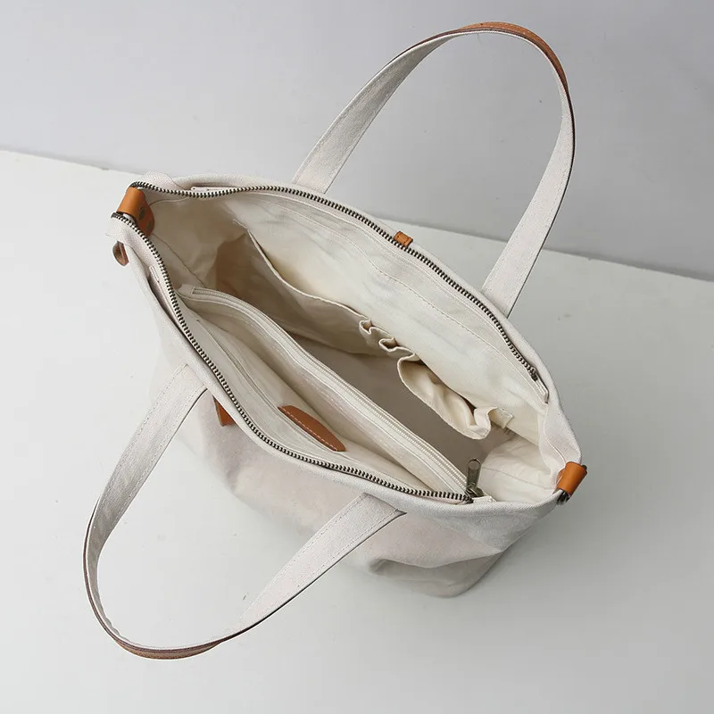 Холщовая Сумка На Молнии для женщин дамская сумочка с варениками модная